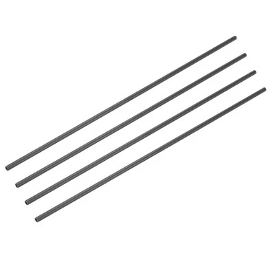 4Pcs Carbon Fiber Tubes 6x8x500mm Matte Surface 3K Roll Wrapped for Airplane