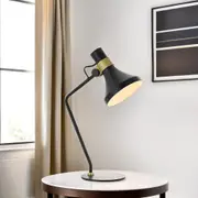 Roma Table Lamp in Black w/ Matt Brass