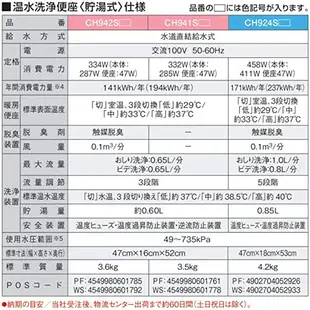 【日本直送】溫水洗淨便座 國際牌 Panasonic CH941SPF SWS  2020年新款 免治馬桶座