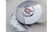 Cadillac DEVILLE CHROME Wreath & Crest WHEEL CENTER CAPS Set Of 4! FACTORY STYLE