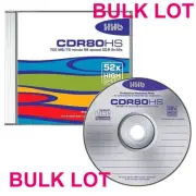 100x HHB Pro CDR80HS 80 Min 700MB Pro Audio CDR Disc High Speed Silver Print A