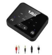 1Mii Bluetooth 5.3 Transmitter for TV to 2 Wireless Headphones Long Range 100ft