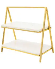 Godinger Doux Marble Two-Tier Serving Stand