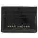 MARC JACOBS 金屬LOGO漆皮設計簡易卡片夾(黑)