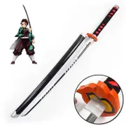 Demon Slayer Tanjiro Kamado Fire Nichirin Sword Final Form Anime Costume Cosplay 104cm