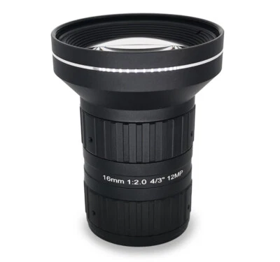 FA 20MP 12MP 10MP machine vision industrial camera lens 12 16 25mm 4/3" C Mount
