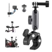 TELESIN Camera Clamp Mount Bike Motorcycle Handlebar For GoPro Insta360 DJI Osmo