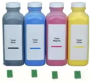4 x GLOSSY TONER REFILL FOR OKIDATA OKI C5500n C5500ldn C5800 C5800ldn + 4 CHIPS