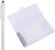 Huraoerrrr Heat Erasable Fabric Pen with 40 Refill White High-Temperature Disappearing Ink, Narrow Tips for Precise Marking, Ideal for Fabrics, Leather, Paper