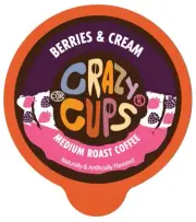 Flavored Coffee Pods, Berries & Cream, Single Serve Keurig K Cups Machines, H...