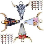 [COHEALI] Create Custom Jewelry 40pcs Bull Head Charms for Diy Bracelet Necklace Earring