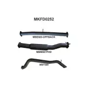 Manta 3" Dpf Back Exhaust compatible with Ford Px2 Ranger