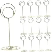 ABOOFAN 45pcs Peacock Memo Note Holders Reusable Wire Table Sign Stands for Weddings Birthday Parties Restaurant Decor and Unique Card Displays