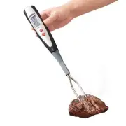 lfcfordx Meat Thermometer Fork with Electronic Ready Alarm, Digital Cooking T...