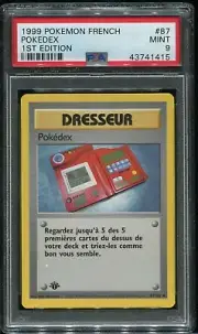Pokédex #87 PSA 9 French 1st Edition Pokemon Base Set #2400
