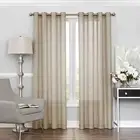 Eclipse Liberty Light Filtering Sheer Grommet Top Curtain 1 Panel 52" x 63",Ecru