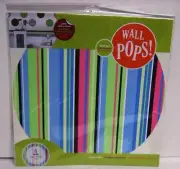 Wall Pops! 5-13" Dots 1 Color Ribbon Candy Blue Peel Stick Move Decor NEW