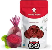HEALTHY MASTER Vision to serve healthy Baked Beetroot Chips, Crispy Beetroot, Tasty with High Dietary Fiber and Nutrient|Content Gluten-Free Snack|High Protein and Fiber Rich 200 g (Pack of 1)
