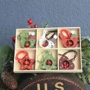 Christmas Hanging Decorations Gifts Wood Ornament for Bedroom Office Cabinet