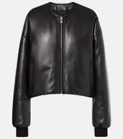 [Alaia] Alaïa Leather bomber jacket AU 16 black