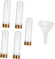 CATIEBYE 40ml Tube Bottles Storage Tube for Candy Bath Salt Funnel Leakproof and Dustproof Set of 6