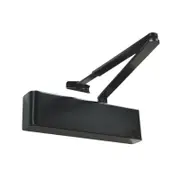 Zanda 55mm Black Slimline Closer Cover & Flat Bar Armset Door Closer