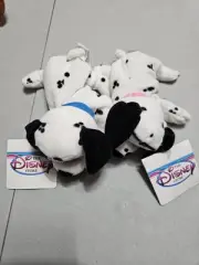 Vtg Disney 101 Dalmations Mini Bean Bag Plush Lucky & Jewel With Tags
