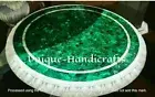 Malachite Gemstone Marble Round Coffee Table Top, Center Side Table Home Decors