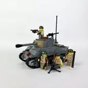 LEGO® WW2 Tank M4 Sherman Lot US Army Minifigures Easy Eight Made W/ Real Bricks