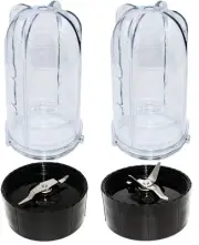 Replacement Tall Cups with Cross and Flat Blade Combo Compatible with Magic B...