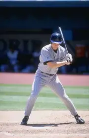 Outfielder Brent Brede of the Arizona Diamondbacks in action 1998 Old Photo 2