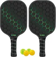 Générique Paddle Ball Set, Pickle Ball Set | Pro Racket Sets Pickle Balls Kit - Fiberglass Pickle Ball Palette, 4 Pickle Balls, Portable Handle, Pickle Ball Racket