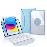 Bluetooth Keyboard Leather Tablet Case With Pen Slot And Backlight Sky Keyboards