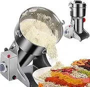 Electric Grain Mill Grinder Corn Grinder, 3000W Commercial Food Grinder, Electric Grain Mill with Overload Protection& 5min Timer Mill, Stainless Steel Spice Grain Mill for Dry Spice Herbs/Nut/Coffee
