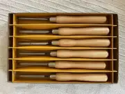 Vintage Set Of Greenlee Chisels Short Wood Turning Tools 470-6 Original Box