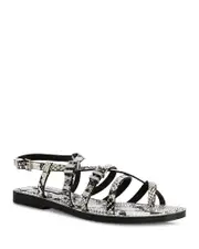 Michael Kors Darrington Snake Embossed Flat Sandals