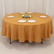 GOLD Round 90" Premium High Quality Polyester Tablecloth Wedding Party Table