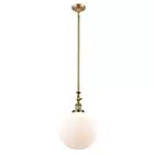 Innovations 201-12-LED XXL Beacon 1-Lt Mini Pendant, BBR/WH - 206-BB-G201-12-LED
