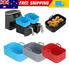 2PCS Square Air Fryer Silicone Pot For Ninja-Foodi Dual Air Fryer Accessories