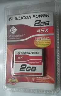 在飛比找Yahoo!奇摩拍賣優惠-全新台灣製造CF CARD記憶卡2GB 45X SILICO