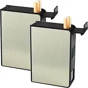 [ARKCHIU] 2 Pack Cigarette Case King Size Cigarette Box Hold 20 Regular Size Cigarettes Automatic Ejection Holder Gold,One Size