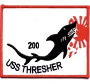 5" NAVY USS THRESHER SS-200 EMBROIDERED PATCH
