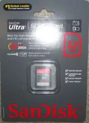 SanDisk Ultra 32 GB SDHC Camera Card (SD Card) - Class 10 New Sealed