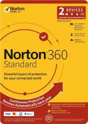 Norton 360 Standard 2 Devices 1 Year Intenet Security Digital Product Key 2025