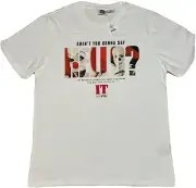 IT THE MOVIE Stephen King PENNYWISE GONNA SAY HELLO ? Mens T-Shirt - MED - NWT