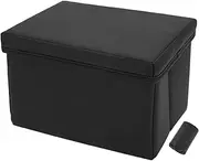 X AUTOHAUX Car Trash Can 1 Pc Garbage Bag Middle Seat Faux Leather Trash Bin Black 1 Pcs (L)