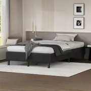 ALFORDSON Bed Frame King Single Mattress Base Foundation Charcoal Fabric BASEL