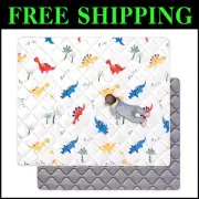 Premium Foam Baby Play Mat 79" X 71" for Safe Tummy Time – Machine Washable