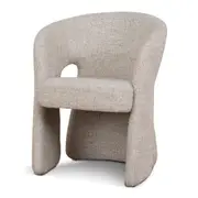 Undine Fabric Dining Chair - Pale Beige