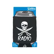 Pirate Radio - Funny Novelty Stubby Holder With Base